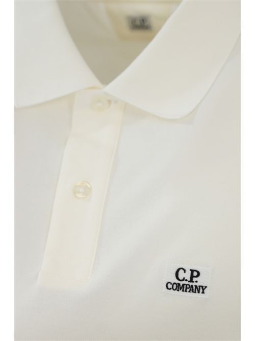 Polo in piquet di cotone stretch Gauze White C.P. COMPANY | RCCMPL721A 005263W103